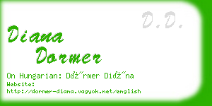 diana dormer business card